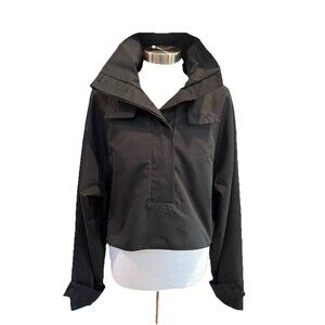 NWT KHY by Kylie Jenner Black Cropped Parka Jacket Size XS Oversized HYDRA